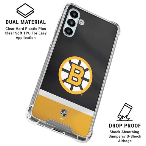 NHL Boston Bruins Jersey Galaxy A13 5G Clear Case