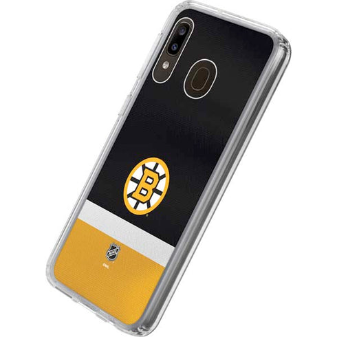 NHL Boston Bruins Jersey Galaxy A20 Clear Case