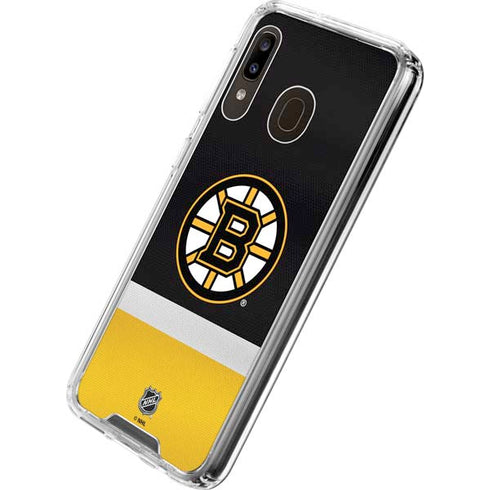 NHL Boston Bruins Jersey Galaxy A30 Clear Case