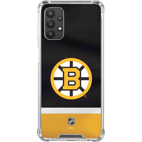NHL Boston Bruins Jersey Galaxy A32 5G Clear Case
