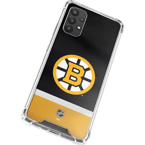 NHL Boston Bruins Jersey Galaxy A32 5G Clear Case