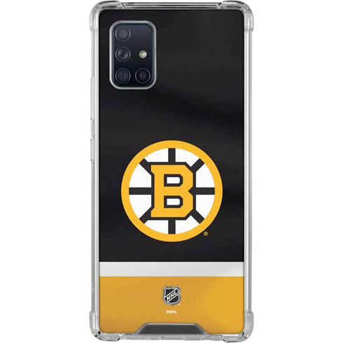 NHL Boston Bruins Jersey Galaxy A71 5G Clear Case