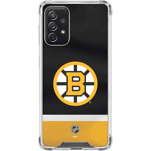 NHL Boston Bruins Jersey Galaxy A72 5G Clear Case