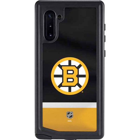 NHL Boston Bruins Jersey Galaxy Note 10 Waterproof Case