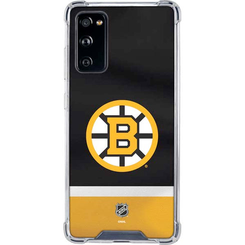 NHL Boston Bruins Jersey Galaxy S20 FE Clear Case