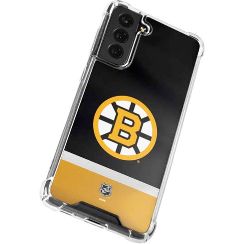 NHL Boston Bruins Jersey Galaxy S21 FE Clear Case