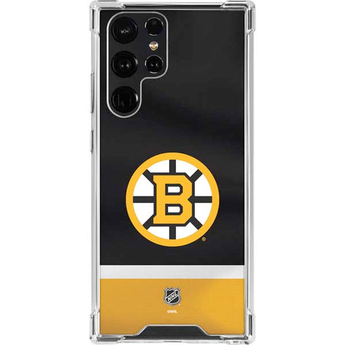 NHL Boston Bruins Jersey Galaxy S22 Ultra Clear Case