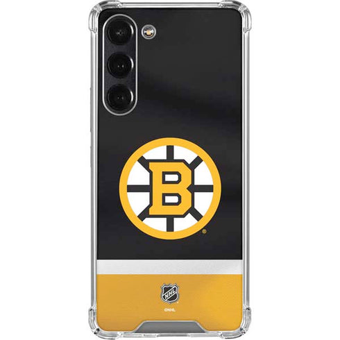 NHL Boston Bruins Jersey Galaxy S23 FE Clear Case