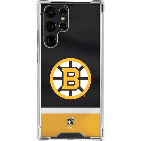 NHL Boston Bruins Jersey Galaxy S23 Ultra Clear Case