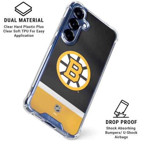 NHL Boston Bruins Jersey Galaxy S25 FE Clear Case