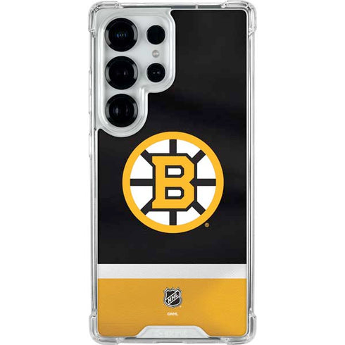 NHL Boston Bruins Jersey Galaxy S26 Ultra Clear Case