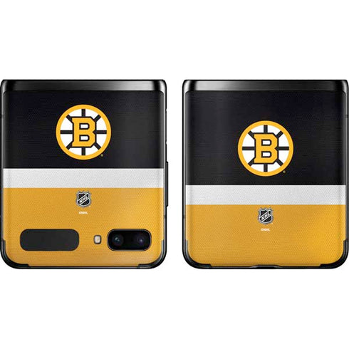 NHL Boston Bruins Jersey Galaxy Z Flip Skin