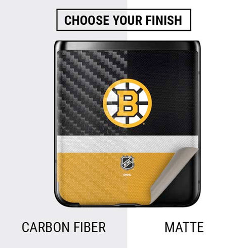 NHL Boston Bruins Jersey Galaxy Z Flip Skin