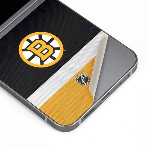 NHL Boston Bruins Jersey Galaxy Z Flip6 Skin