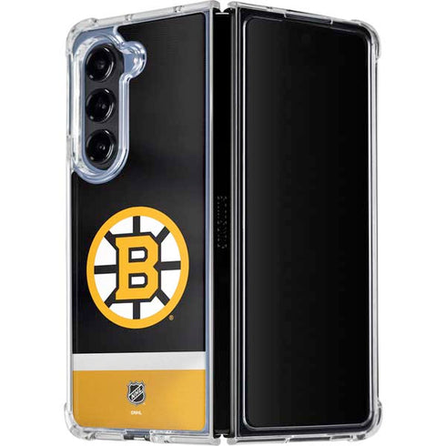 NHL Boston Bruins Jersey Galaxy Z Fold5 5G Clear Case