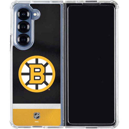 NHL Boston Bruins Jersey Galaxy Z Fold7 Clear Case