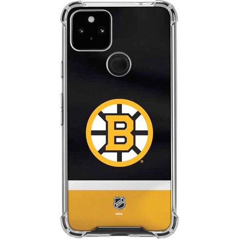 NHL Boston Bruins Jersey Google Pixel 4a 5G Clear Case