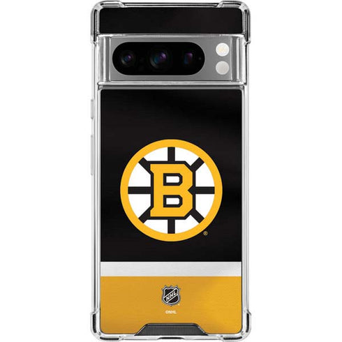 NHL Boston Bruins Jersey Google Pixel 8 Pro Clear Case
