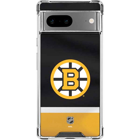 NHL Boston Bruins Jersey Google Pixel 8a Clear Case