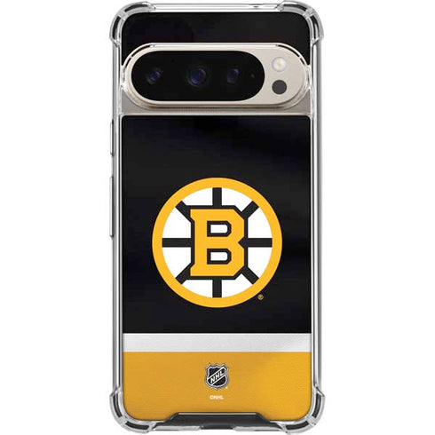 NHL Boston Bruins Jersey Google Pixel 9 Pro XL Clear Case