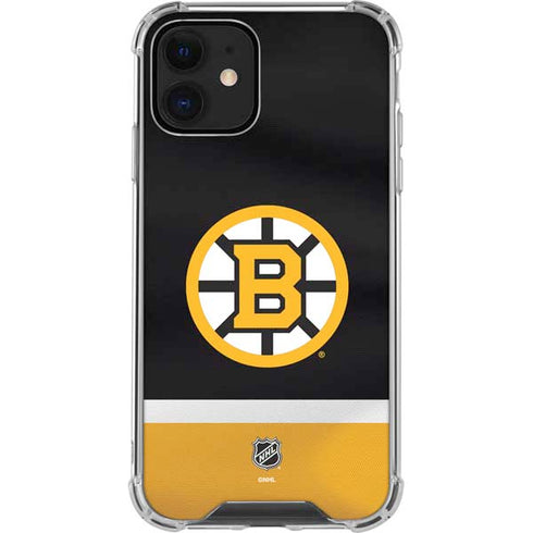 NHL Boston Bruins Jersey iPhone 12 Mini Clear Case