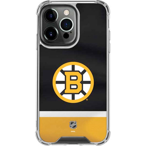 NHL Boston Bruins Jersey iPhone 13 Pro Clear Case