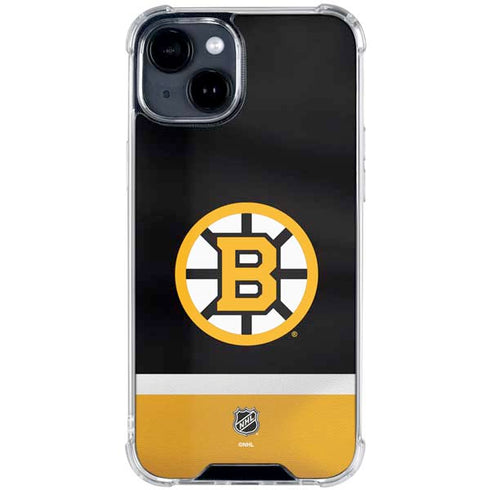 NHL Boston Bruins Jersey iPhone 14 Plus Clear Case