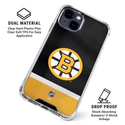 NHL Boston Bruins Jersey iPhone 14 Plus Clear Case