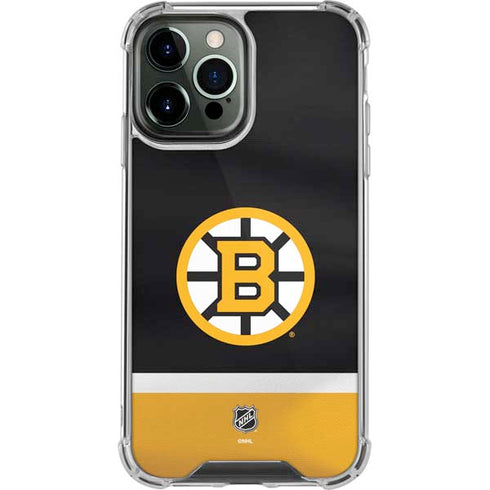 NHL Boston Bruins Jersey iPhone 14 Pro Max Clear Case