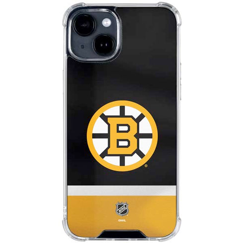 NHL Boston Bruins Jersey iPhone 15 Plus Clear Case