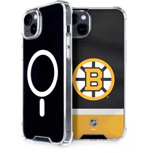 NHL Boston Bruins Jersey iPhone 15 Plus MagSafe Case