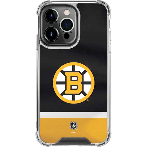 NHL Boston Bruins Jersey iPhone 15 Pro Max Clear Case