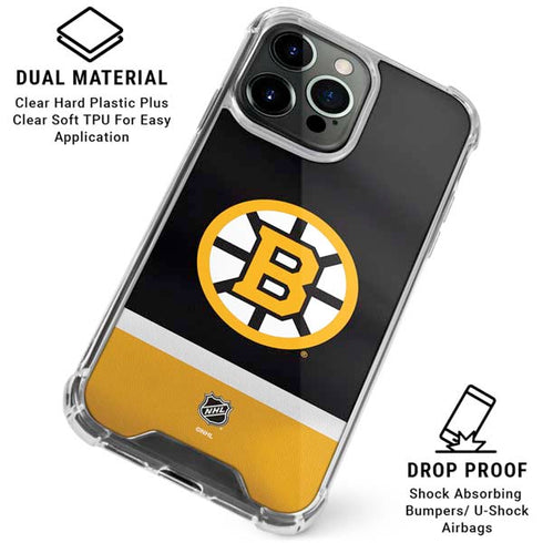 NHL Boston Bruins Jersey iPhone 15 Pro Max Clear Case
