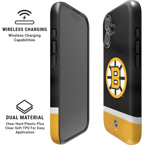 NHL Boston Bruins Jersey iPhone 16 Plus Magsafe Impact Case