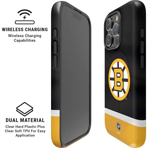 NHL Boston Bruins Jersey iPhone 16 Pro Magsafe Impact Case