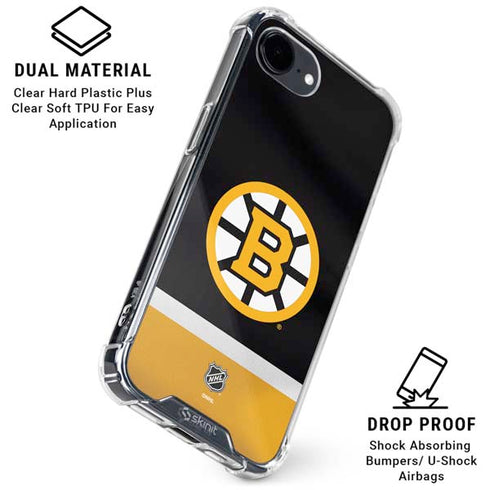 NHL Boston Bruins Jersey iPhone 16e Clear Case