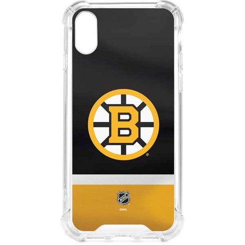 NHL Boston Bruins Jersey iPhone XS Clear Case
