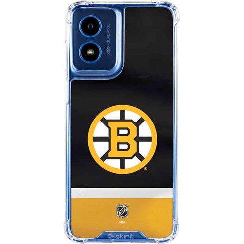 NHL Boston Bruins Jersey Moto G 5G (2024) Clear Case
