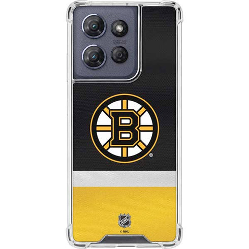 NHL Boston Bruins Jersey Moto G 5G (2025) Clear Case