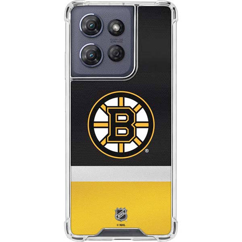 NHL Boston Bruins Jersey Moto G Play 5G (2025) Clear Case