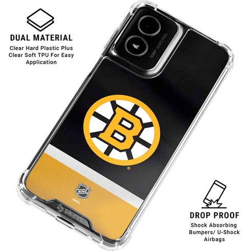 NHL Boston Bruins Jersey Moto G Power 5G (2024) Clear Case