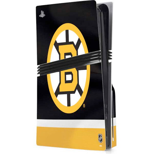 NHL Boston Bruins Jersey PS5 Pro Disk Console Skin
