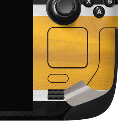 NHL Boston Bruins Jersey Steam Deck Handheld Gaming Computer OLED Skin