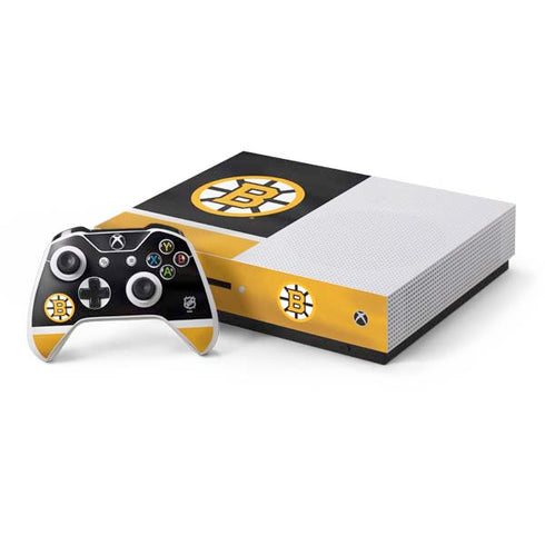 NHL Boston Bruins Jersey Xbox One S Console and Controller Bundle Skin