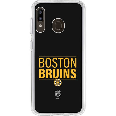 NHL Boston Bruins Lineup Galaxy A20 Clear Case
