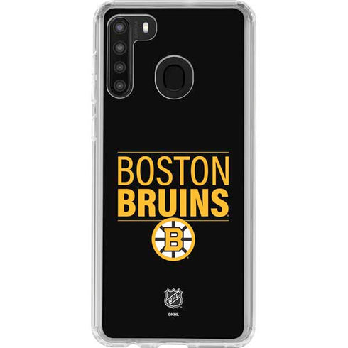 NHL Boston Bruins Lineup Galaxy A21 Clear Case