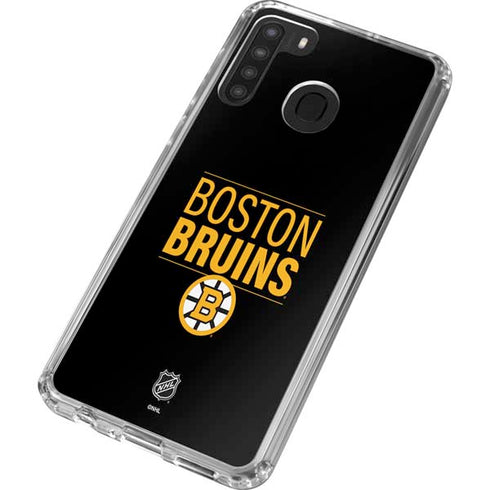 NHL Boston Bruins Lineup Galaxy A21 Clear Case