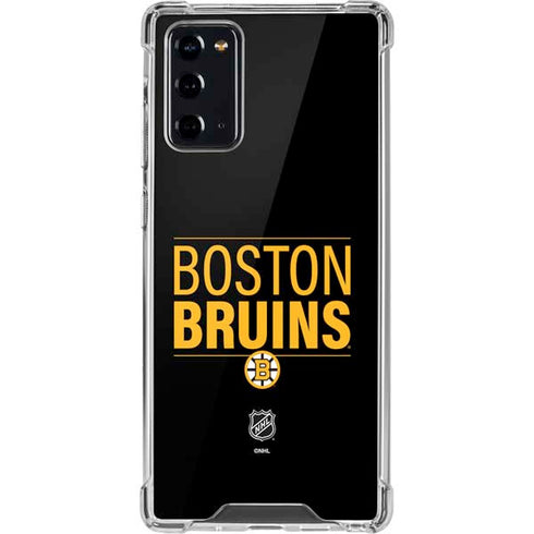 NHL Boston Bruins Lineup Galaxy Note20 5G Clear Case