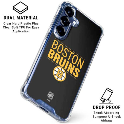 NHL Boston Bruins Lineup Galaxy S25 FE Clear Case