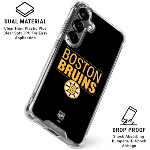 NHL Boston Bruins Lineup Galaxy S26 Plus Clear Case